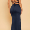 Prom Dress Lace Up Backless Split Thigh Dress