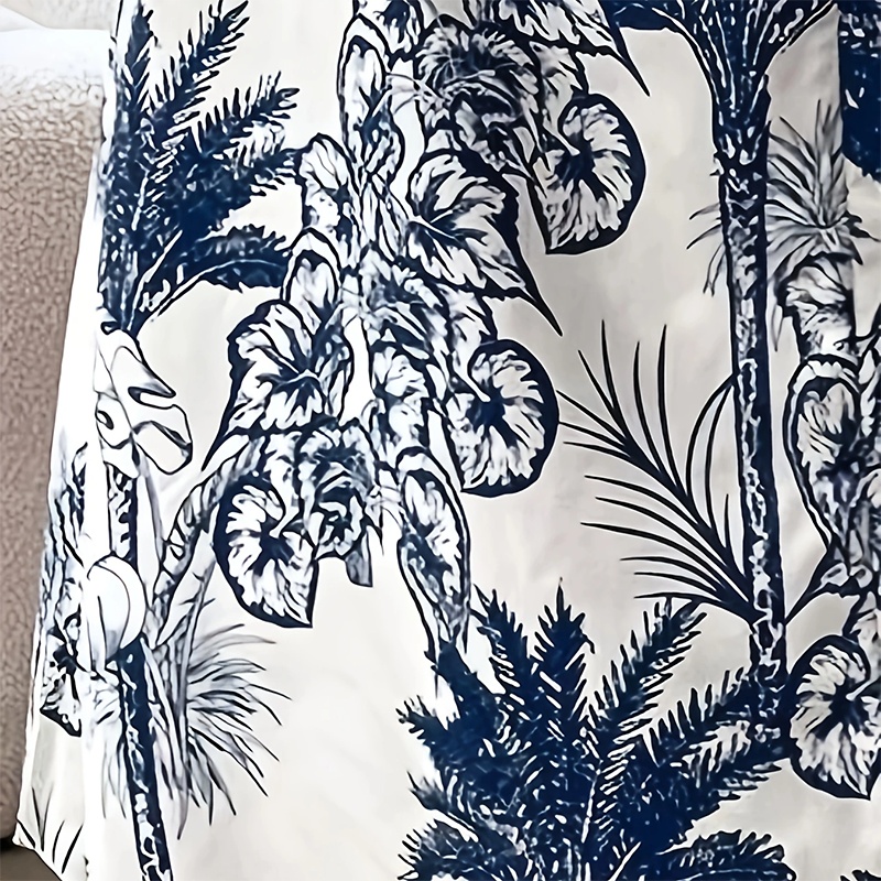 Women's Plus Size Elegant Floral Ink Painting Casual Tunic Dress Notched V Neck Long Sleeve Maxi Dress