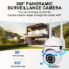 Courtyard Guardian Outdoor Spherical Camera Set - 1080P 360 Blind Spot Monitoring, Wireless 2.4G Anti-interference, Full-color Night Vision, Motion Tracking & Remote Viewing Via App