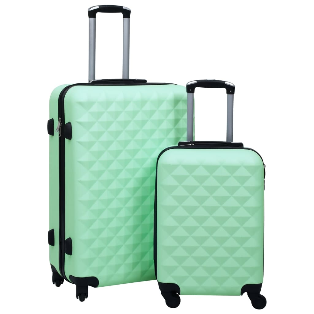 Hard Shell Trolley Set, 2 Pieces, Mint Green, ABS