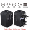 Travel Adapter, Worldwide All In One Universal Travel Adapter Wall Charger AC Power Plug Adapter Wi