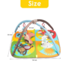 Keeygo Baby Play Mat Zoo Theme Sensory Infant Toys Keep Baby Occupied Toddler Activity Gym Develop Neck Strength Play Gym For Babies 0-6 Months Washable Baby Gyms  Playmats