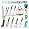 13Pcs Garden Tool Set Aluminum Alloy Gardening Hand Tools Starter Kit With Garden Bag Outdoor Hand Tools