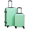 Hard Shell Trolley Set, 2 Pieces, Mint Green, ABS