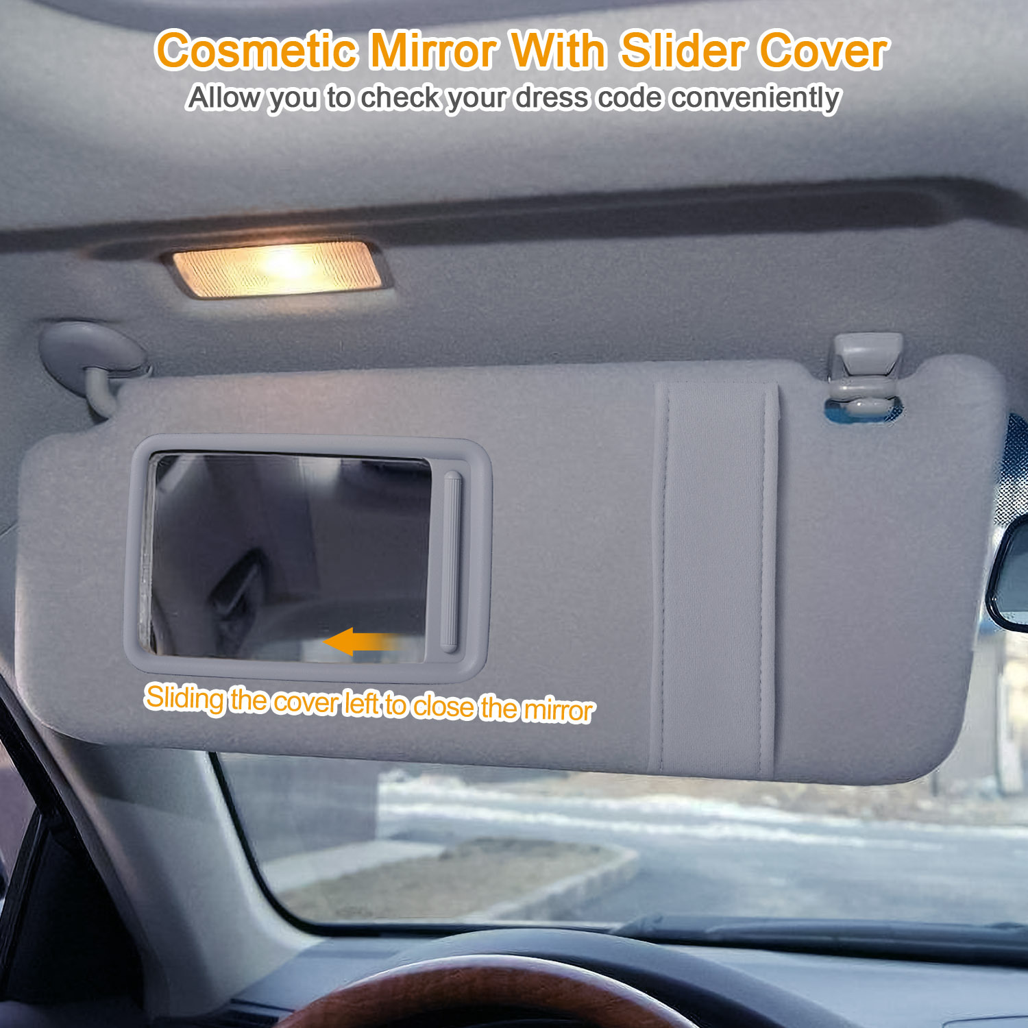 1Pc Auto Sun Visor Left Driver Side Car Sun Visor Fits 2007-2011 Camry Without Sunroof Vanity Light