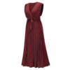 Women's Summer Maxi Dresses Elegant V Neck Ruffled Sleeves Empire Waist Pleated Flowy Wedding Guest Dress