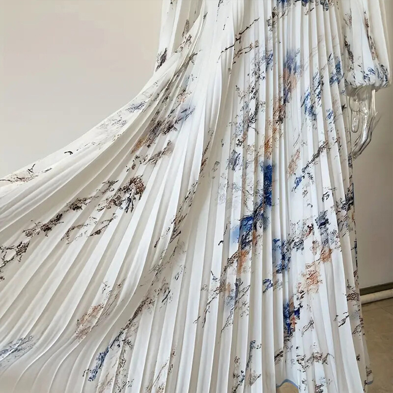 Women's Floral Print V-Neck Long Sleeve Maxi Dress A-Line Flowy Ruffled For Spring&Summer Vacation & Evening Party