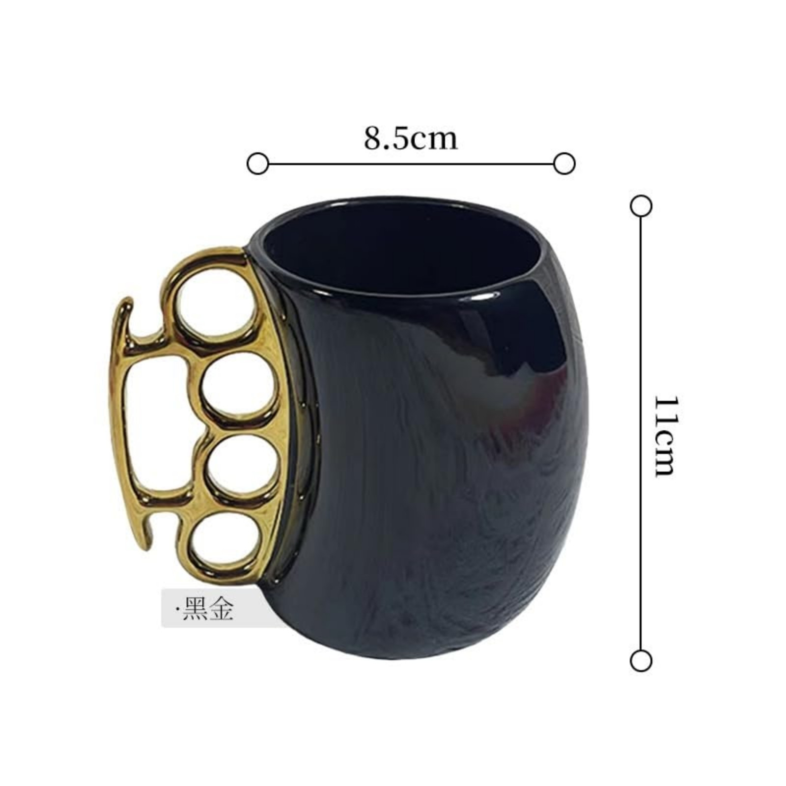 Novelty Brass Knuckle Coffee Mug  Ceramic, Black And White  Unique Handle Design  Funny Mugs Gifts For Christmas Novelty Ceramic Coffee Mug,Mas Presents, Christmas Funny Gifts, Funny Gifts