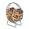24 Inch Round Indoor Outdoor Wrought Iron Fireplace Wood Stand