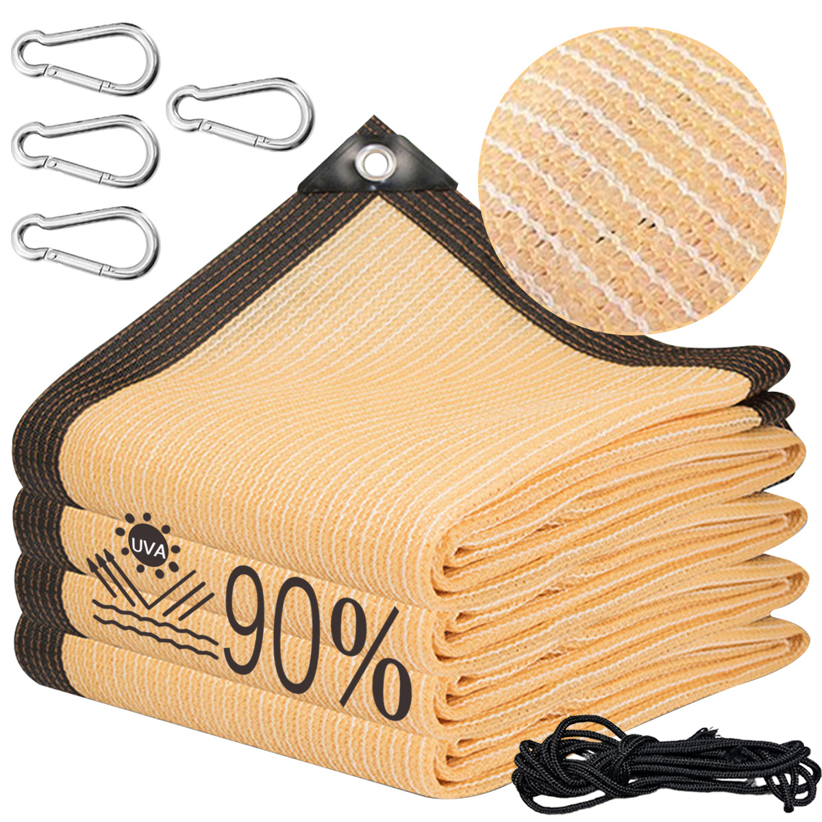 Outdoor - Sunshade Net 3X4 Meters  4 Hooks