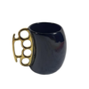 Novelty Brass Knuckle Coffee Mug  Ceramic, Black And White  Unique Handle Design  Funny Mugs Gifts For Christmas Novelty Ceramic Coffee Mug,Mas Presents, Christmas Funny Gifts, Funny Gifts