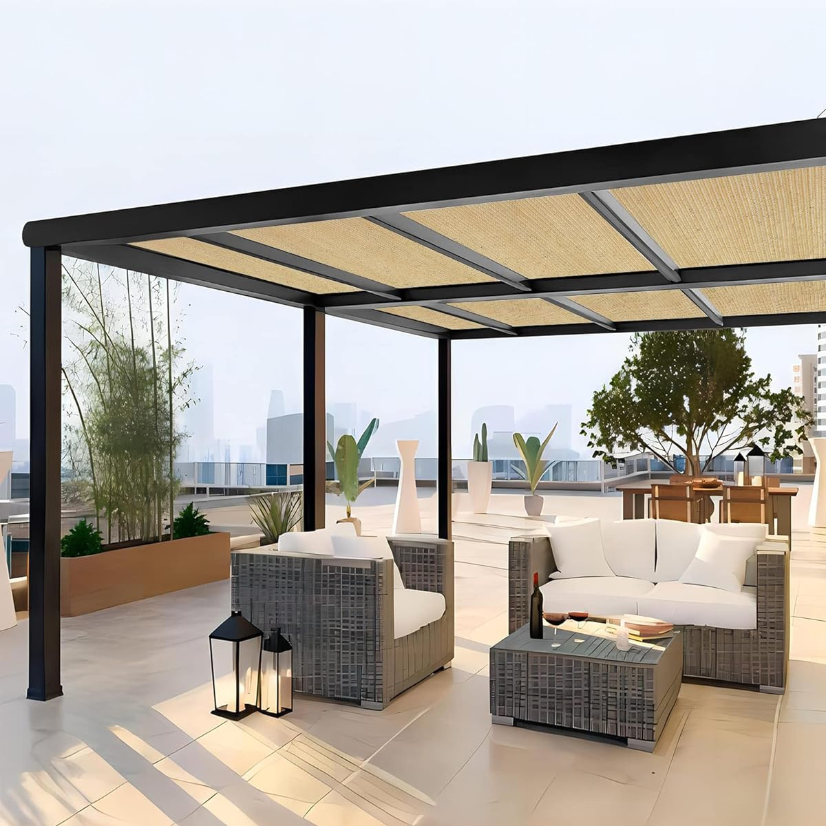 Outdoor - Sunshade Net 3X4 Meters  4 Hooks