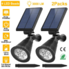 2 Outdoor Waterproof Solar Spotlights