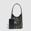 Premium Tortoiseshell Rivet Handbag Bucket