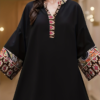 Women's Summer Plus Size Ethnic Print Dress Boho Casual Notched V Neck Long Sleeve Maxi Dress