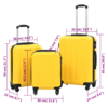Hard Shell Trolley Set, 3 pcs., ABS