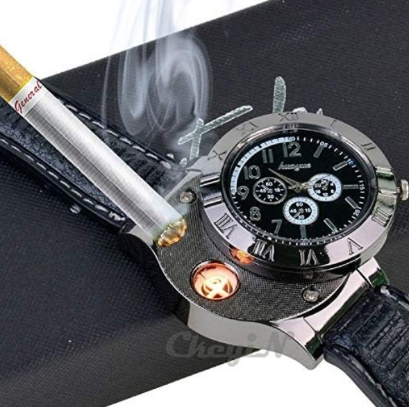 New Military USB Lighter Watch Men's
