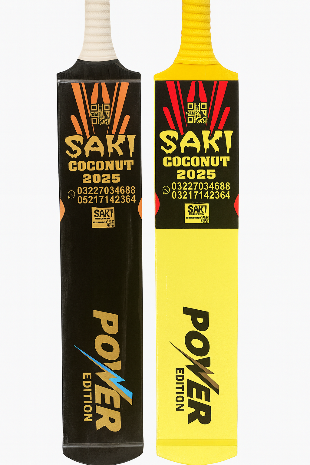 Saki Coconut Wood Cricket Bat for Tape & Tennis Ball Play