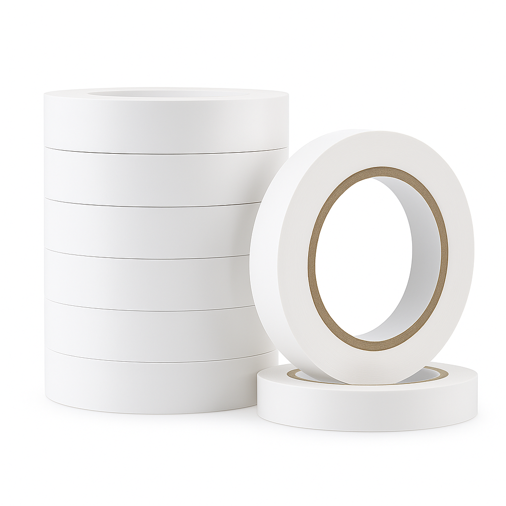 White PVC Cricket Ball Tape (Tennis Ball Wrapping, Pack of 10 Rolls)