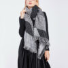 1Pc Women Winter Warm Scarf 74.8x25.6In Long Soft Knitted Shawl Extra Thick Plaid Blanket Wrap Cape
