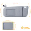 1Pc Auto Sun Visor Left Driver Side Car Sun Visor Fits 2007-2011 Camry Without Sunroof Vanity Light