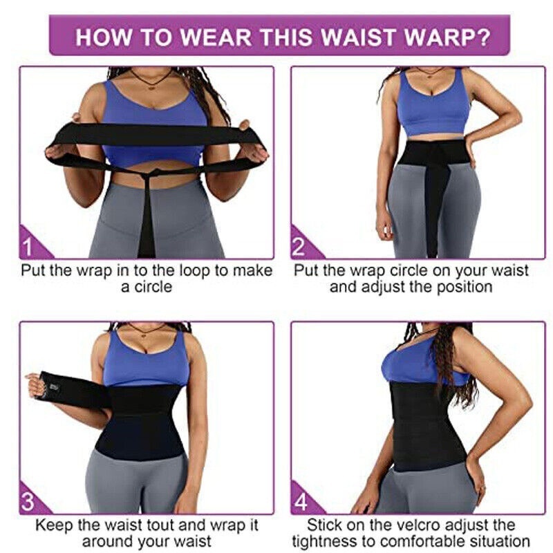Snatch Me Up Bandage Sweat Wrap Lumbar Waist Support Belt Adjustable Masquerade