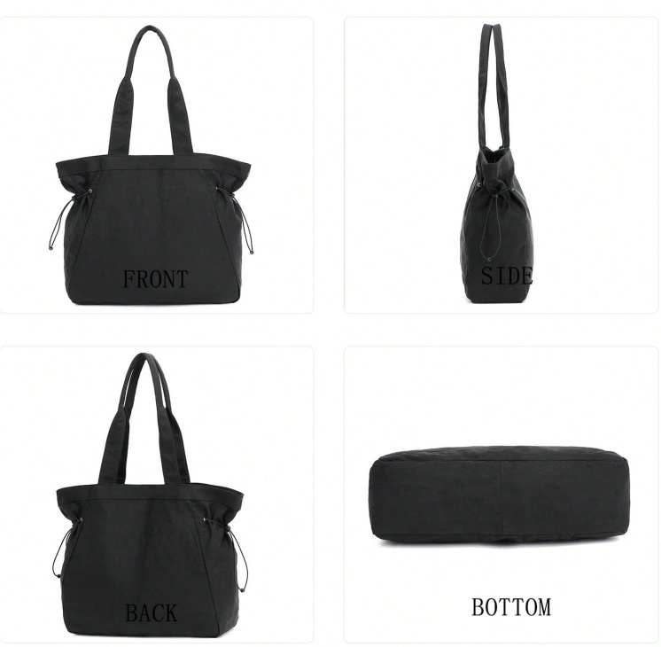 18L Side-Cinch Shopper Bags Lightweight Shoulder Bag Tote Handbag For Shopping Workout Beach Travel