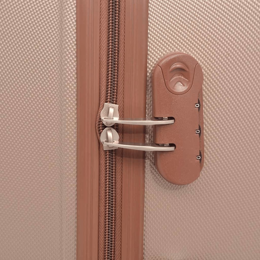 Four-Piece Hard Shell Trolley Set Champagne   Four-Piece Hard Shell Trolley Set Coffee Brown