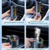Smart Car Fragrance Diffuser With LED Ambient Light & Auto Scent Control
