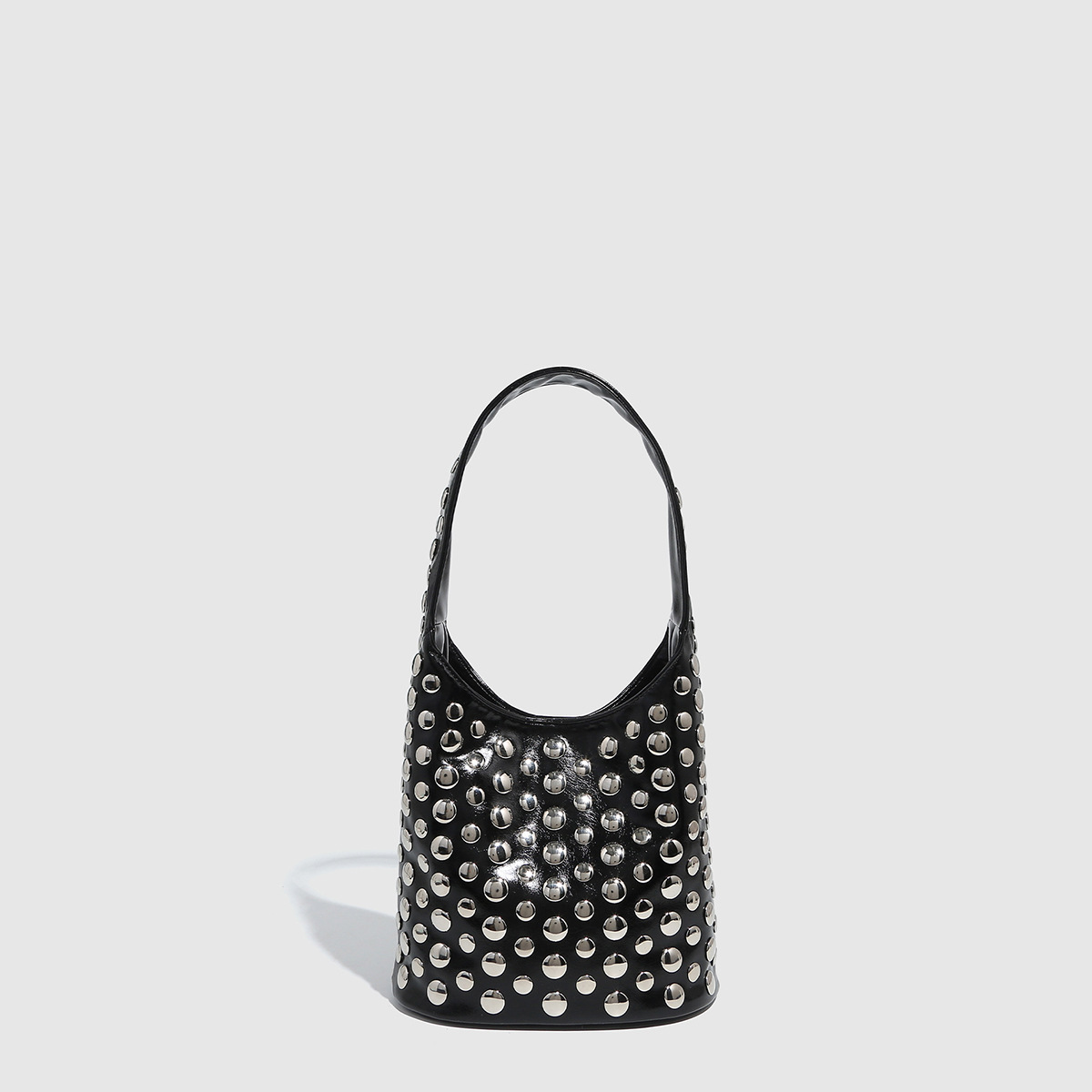 Premium Tortoiseshell Rivet Handbag Bucket
