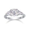 Luxury Fashion Large Diamond Wedding Ring With Moissanite Silver Ring