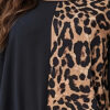Womens Leopard Print Maxi Dresses Color Block Long Sleeve Dress Casual Summer Dresses