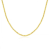18K Gold Necklace Bungee Laser Bead Chain