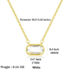 Colorful Zircon Birthstone Necklace – Oval Pendant, Gold Stainless Steel Chain