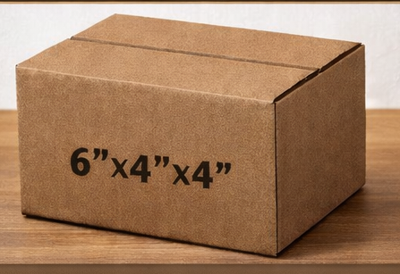 5 Pack Heavy Duty Corrugated Cardboard Shipping Boxes 6x4x4 Inch – Moisture-Resistant, Easy Fold Mailer Boxes, No Tape Required, Strong Moving & Storage Boxes