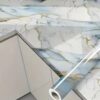 Heat-Resistant Marble Contact Paper – Waterproof Self-Adhesive PVC Wallpaper for Kitchen Countertops, Backsplash, Bathroom & Home Décor