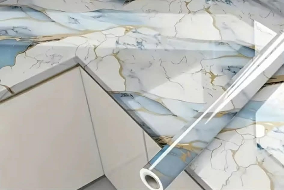 Heat-Resistant Marble Contact Paper – Waterproof Self-Adhesive PVC Wallpaper for Kitchen Countertops, Backsplash, Bathroom & Home Décor