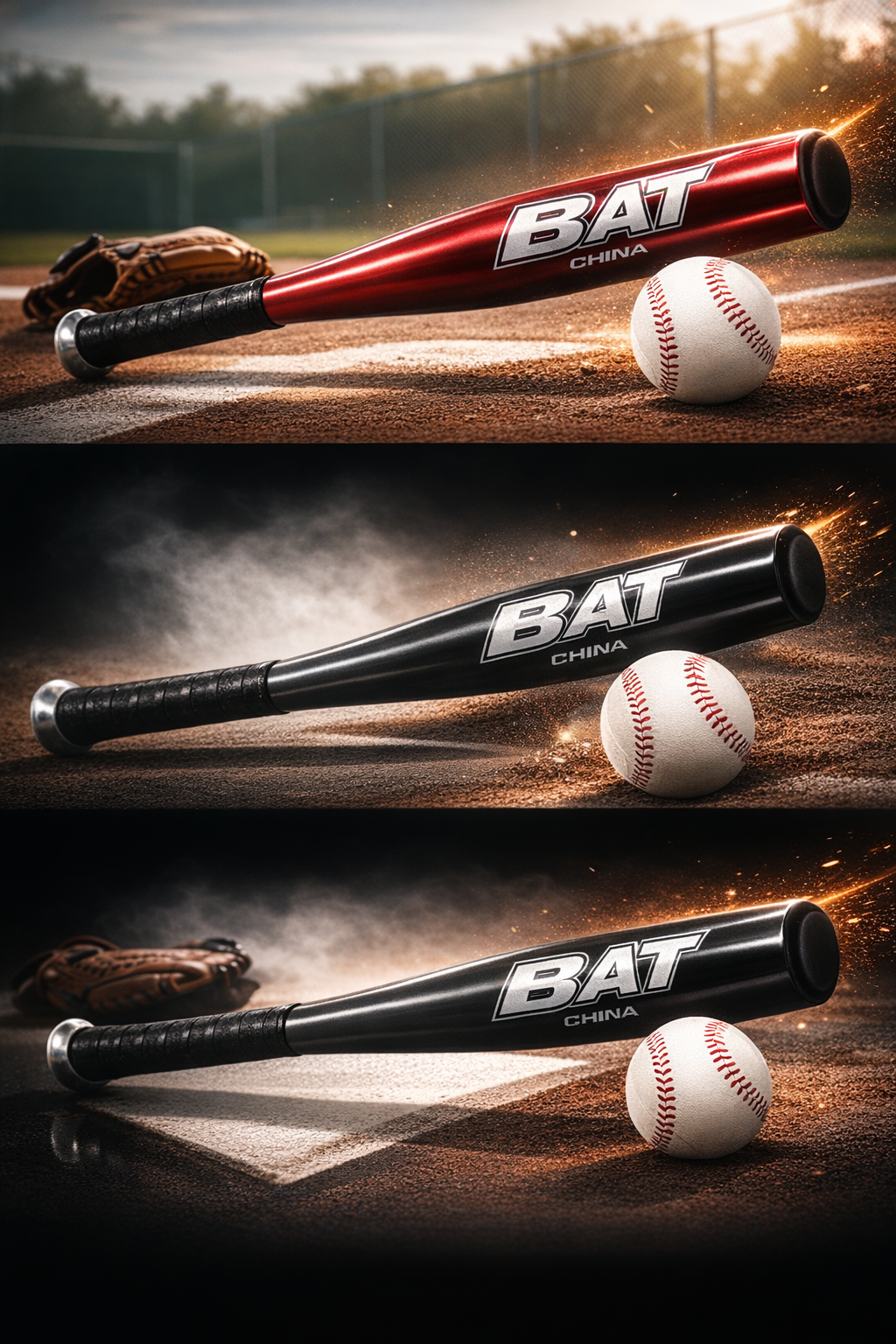 Aluminum Alloy Baseball Bat – Lightweight Durable Metal Bat with Non-Slip Grip, 30 Inch