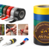 AN-Prime PVC Electrical Insulation Tape Set – 6 Color Multi-Pack (Yellow, Blue, Green, Red, Gray, Black) | Heavy-Duty, Color Coding & DIY Use