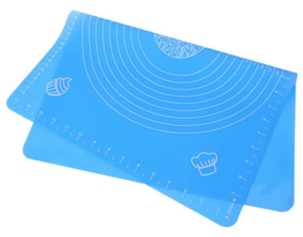 AN-Prime Silicone Pastry Mat– Non-Stick Dough Rolling & Baking Mat with Measurements Edges, Food-Grade Silicone for Pizza, Pie, Fondant, Kneading & Baking