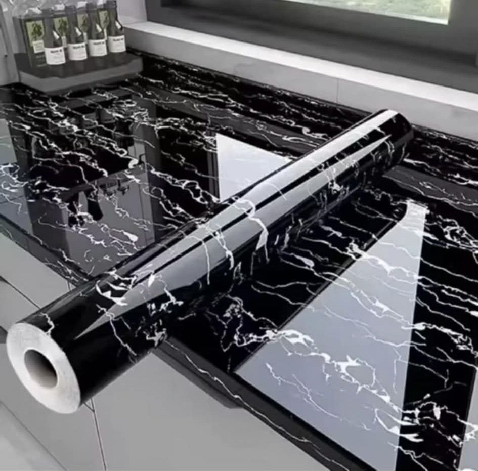 Heat-Resistant Marble Contact Paper – Waterproof Self-Adhesive PVC Wallpaper for Kitchen Countertops, Backsplash, Bathroom & Home Décor