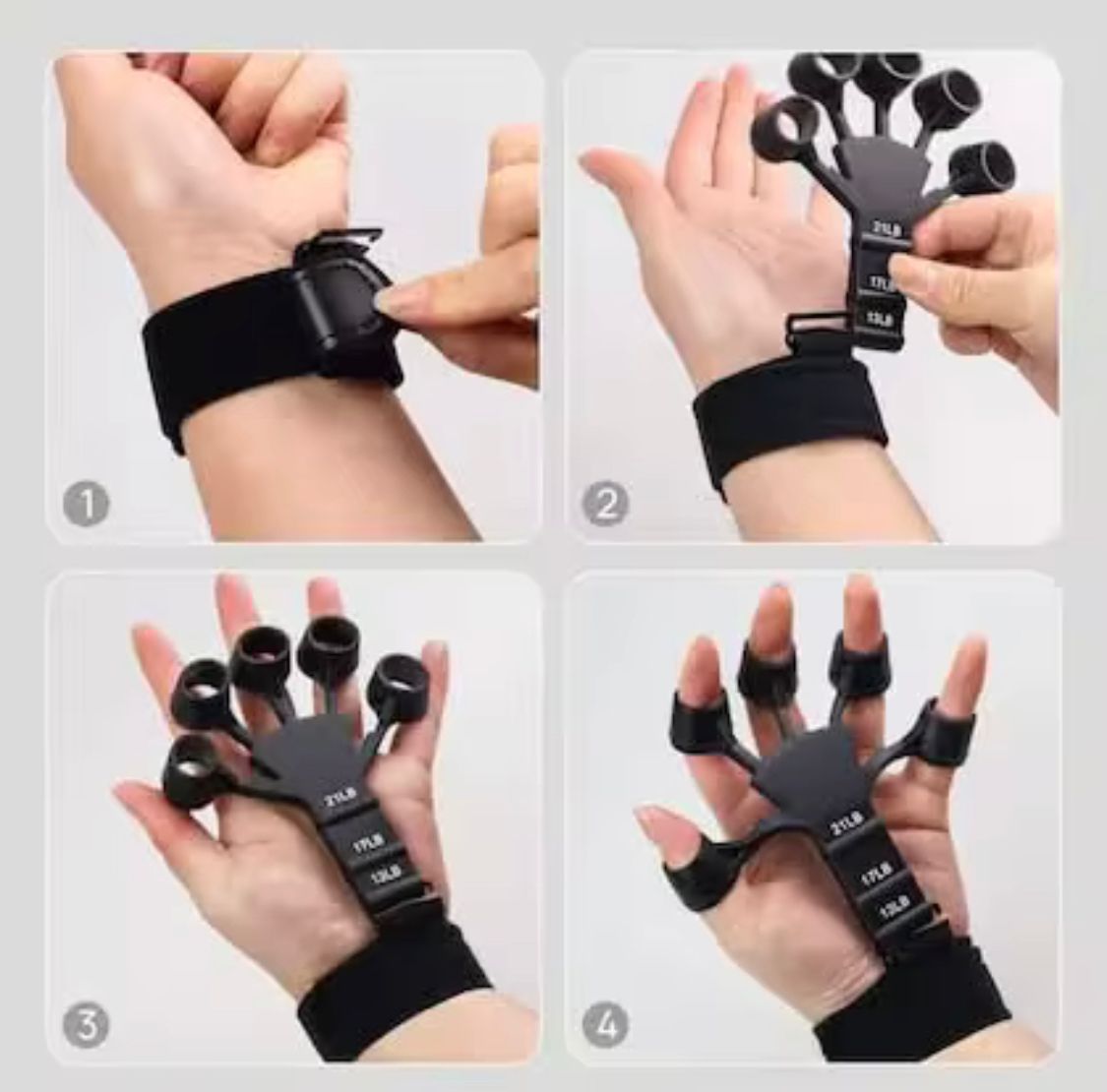 Hand Grip Strengthener & Finger Exerciser Set – Finger Stretcher & Forearm Grip