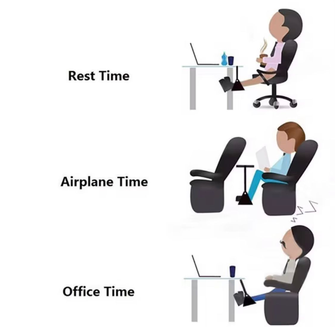 Portable Travel Foot Rest Hammock – Adjustable Airplane Footrest for Flights, Office & Home