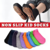Non-Slip Grip Socks for Boys & Girls – Anti-Slip Rubber Grippy Socks for Yoga, Pilates, Ballet, Trampoline, & Sports, Barefoot Athletic Floor Socks, 3 Pairs
