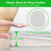 Full Size Waterproof Mattress Protector Breathable Soft Cotton Mattress Pad Cover With Elastic Deep Pocket Up To 11in Noiseless Machine Washable Bedding Mattress Pad
