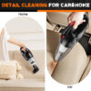 AN-Prime Mini Cordless Vacuum Cleaner Car Handheld Vacuum Power Suction USB Rechargeable