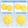 AN-Prime 1Set Portable Pickleball Net Set 22ft Regulation Size Net Pickle Ball Net System With 4 Pickleballs 4 Paddles Carrying Bag For Driveway Yard