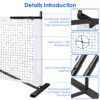 AN-Prime 1Set Portable Pickleball Net Set 22ft Regulation Size Net Pickle Ball Net System With 4 Pickleballs 4 Paddles Carrying Bag For Driveway Yard