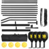 AN-Prime 1Set Portable Pickleball Net Set 22ft Regulation Size Net Pickle Ball Net System With 4 Pickleballs 4 Paddles Carrying Bag For Driveway Yard