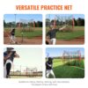AN-Prime 7x7 Ft Baseball Softball Practice Net, Portable Baseball Training Net For Hitting Batting Catching Pitching, Backstop Baseball Equipment Training Aids (Net Only)